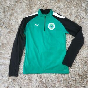 Puma Quarter‎ Zip Pullover Top Park Slope United Green and Black Women's Small